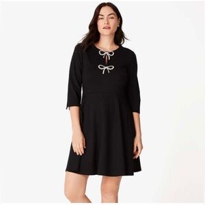 Kate Spade Black Dress with Pearl Detail